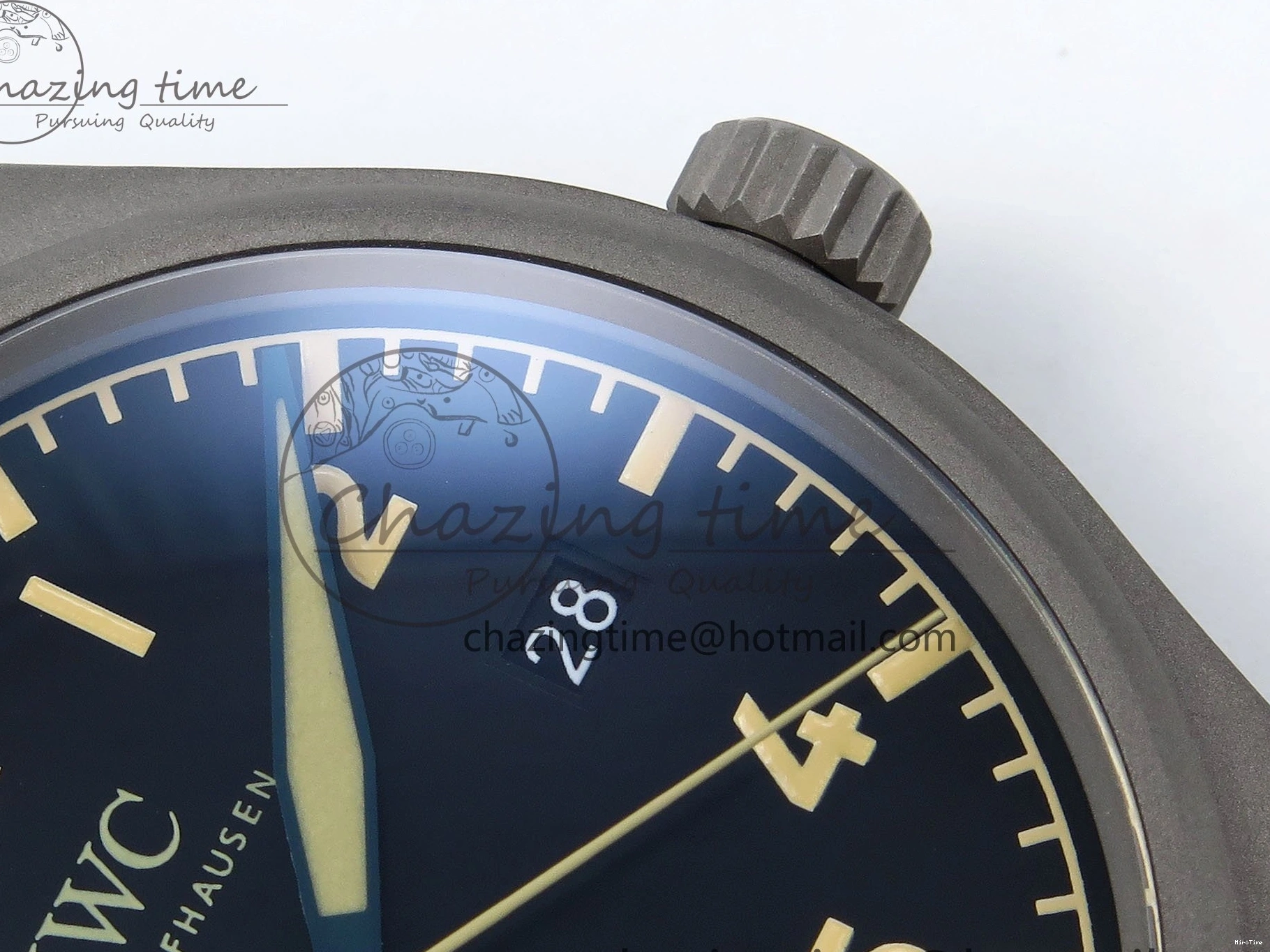 MIROTIME 0515 Pilot Mark XVIII Titanium BLSF 1:1 Best Edition Black Dial on Brown Leather Strap MIYOTA Popular 7020